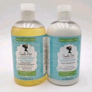 Camille Rose Coconut Water Curl Cleanse Shampoo & Conditioner. 12 Oz Ea.